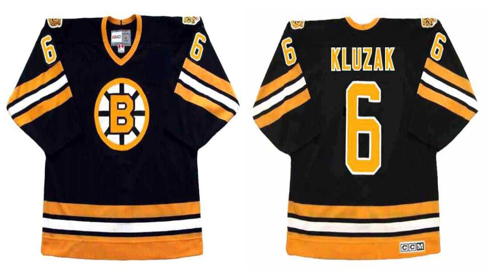 2019 Men Boston Bruins #6 Kluzak Black CCM NHL jerseys